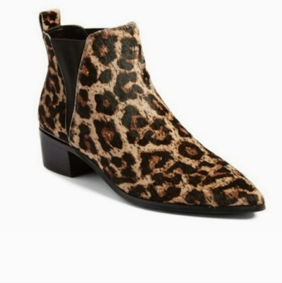 Treasure and Bond Leopard Print Cowhide Ankle Boot 7.5 - Picture 1 of 6